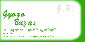 gyozo buzas business card